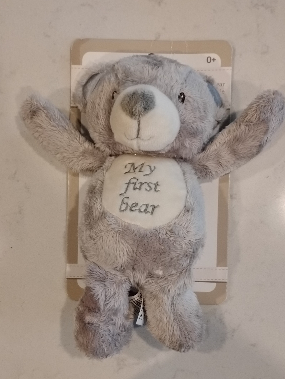 Kellytoy 'My First Bear' Soft Gray Baby Teddy
